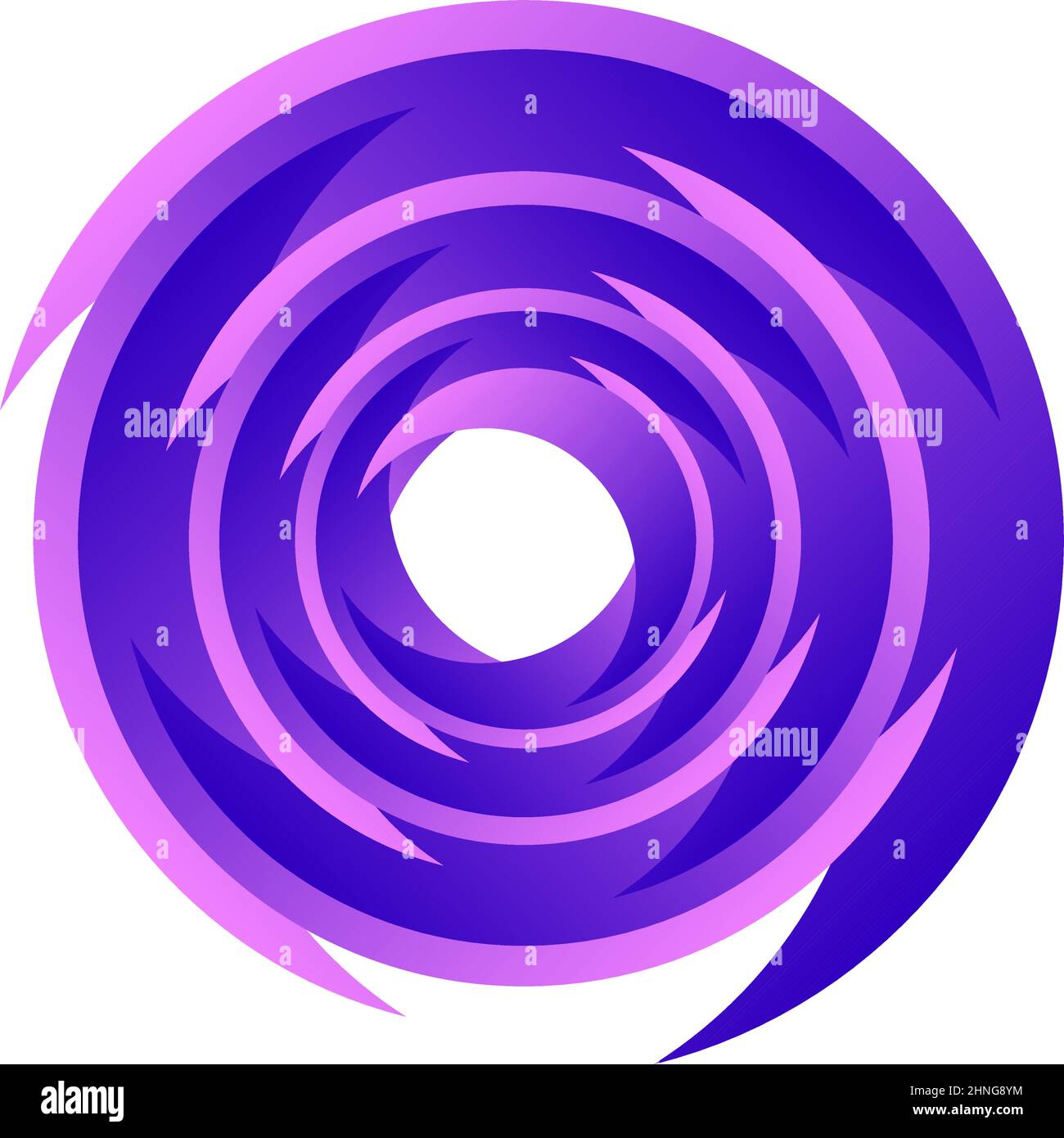 Spirale, tourbillon, tourbillon. Cercle segmenté rotatif, élément de conception de cercle de snoosh circulaire, vecteur d'icône - illustration de vecteur de stock, graphiques clip-art Illustration de Vecteur