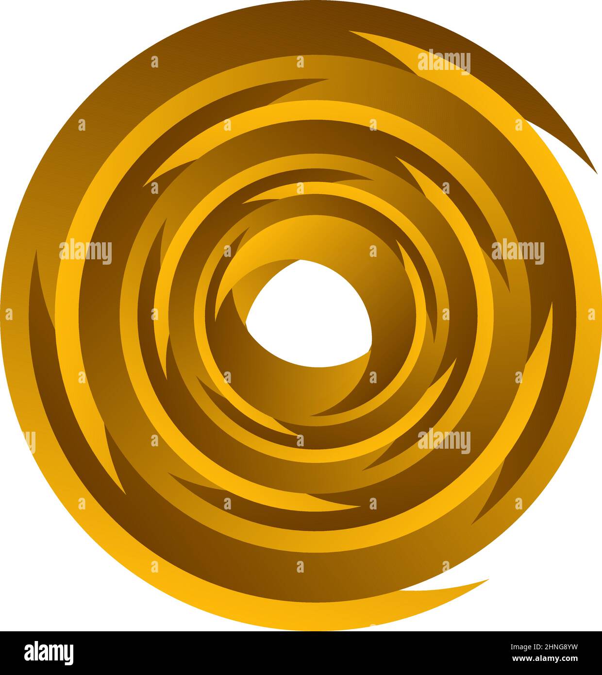 Spirale, tourbillon, tourbillon. Cercle segmenté rotatif, élément de conception de cercle de snoosh circulaire, vecteur d'icône - illustration de vecteur de stock, graphiques clip-art Illustration de Vecteur