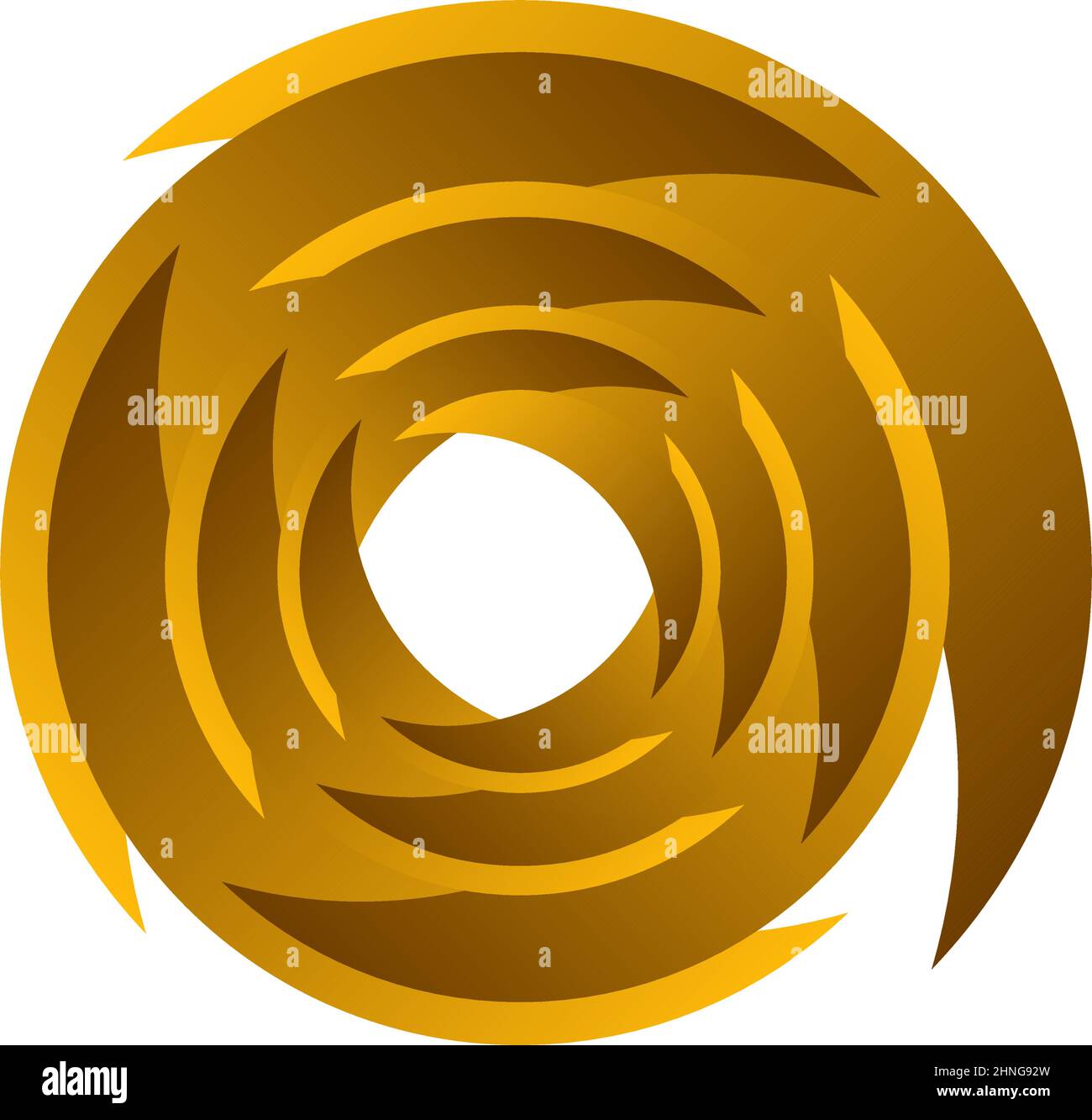 Spirale, tourbillon, tourbillon. Cercle segmenté rotatif, élément de conception de cercle de snoosh circulaire, vecteur d'icône - illustration de vecteur de stock, graphiques clip-art Illustration de Vecteur