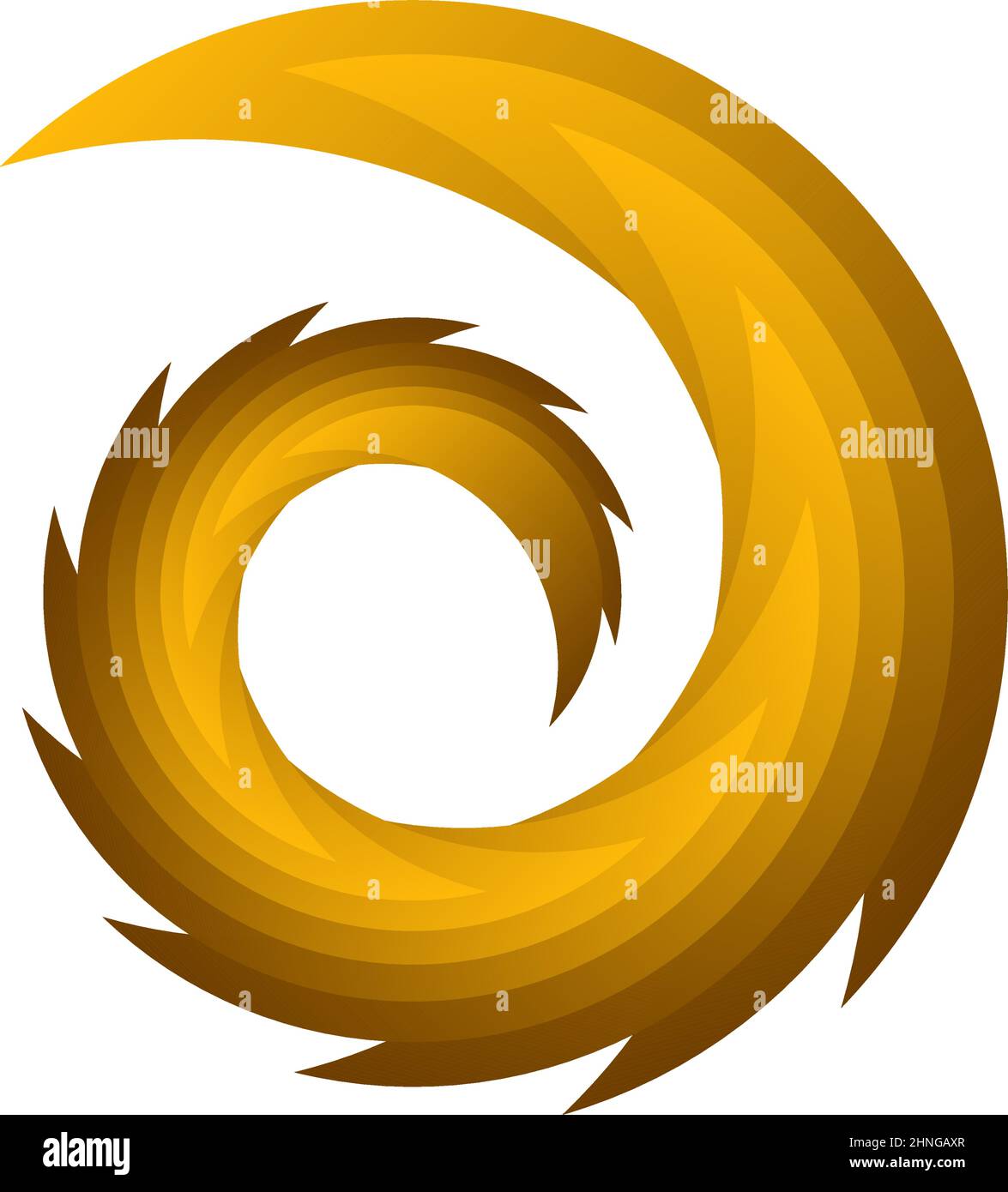 Spirale, tourbillon, tourbillon. Cercle segmenté rotatif, élément de conception de cercle de snoosh circulaire, vecteur d'icône - illustration de vecteur de stock, graphiques clip-art Illustration de Vecteur