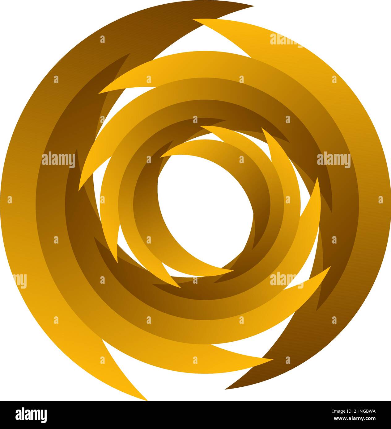 Spirale, tourbillon, tourbillon. Cercle segmenté rotatif, élément de conception de cercle de snoosh circulaire, vecteur d'icône - illustration de vecteur de stock, graphiques clip-art Illustration de Vecteur
