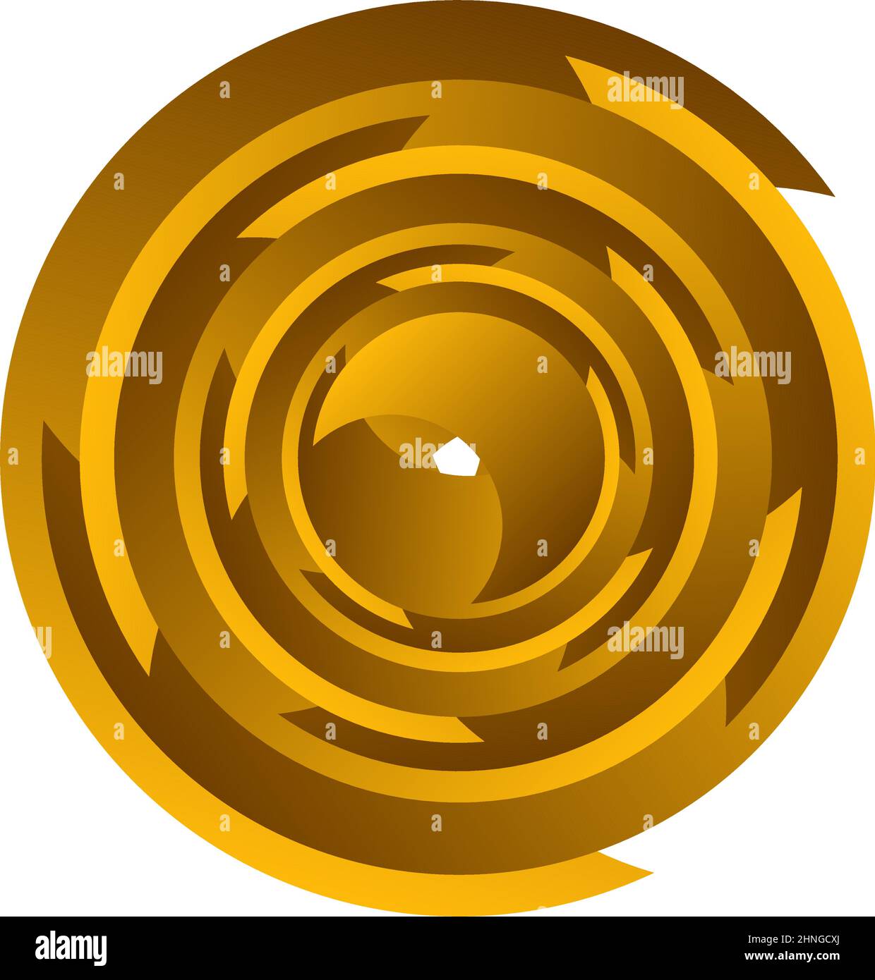 Spirale, tourbillon, tourbillon. Cercle segmenté rotatif, élément de conception de cercle de snoosh circulaire, vecteur d'icône - illustration de vecteur de stock, graphiques clip-art Illustration de Vecteur