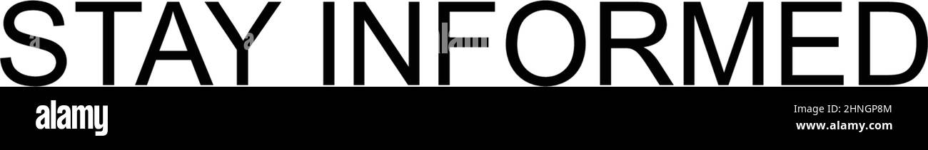 Restez informé icône de vecteur simple. Modèle de conception de symbole d'illustration pour élément d'interface utilisateur Web mobile. Illustration de Vecteur