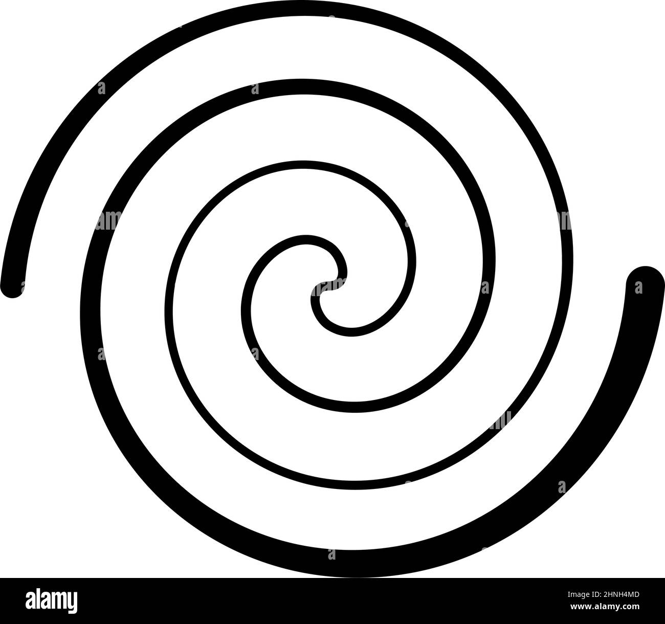 Elément graphique en spirale simple. Twirl, Swirl, Whirl Element - illustrations vectorielles, graphiques clip-art Illustration de Vecteur