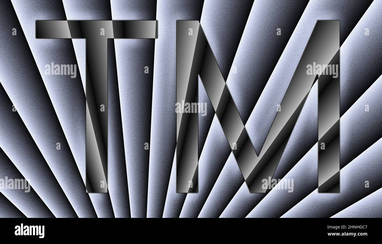 Signature TM , grad. D'angle Banque D'Images