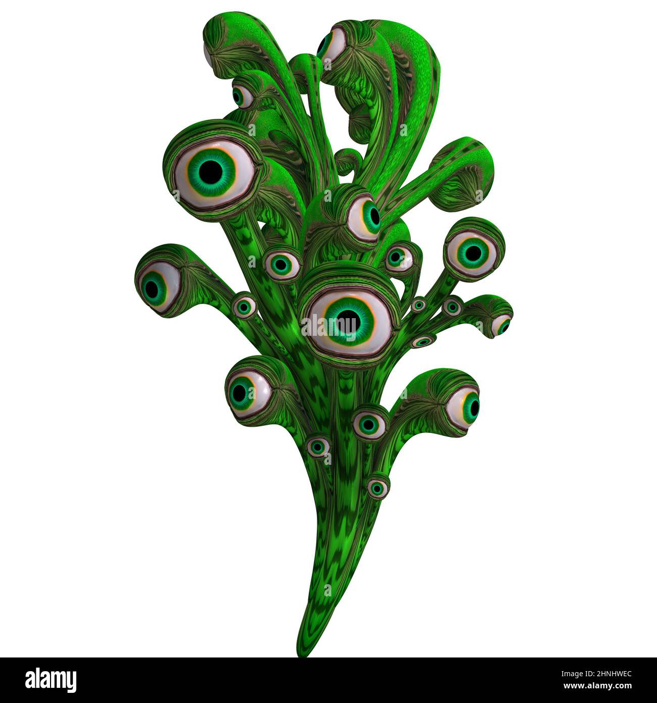 3d-illustration d'une créature isolée fantasy eyball Banque D'Images
