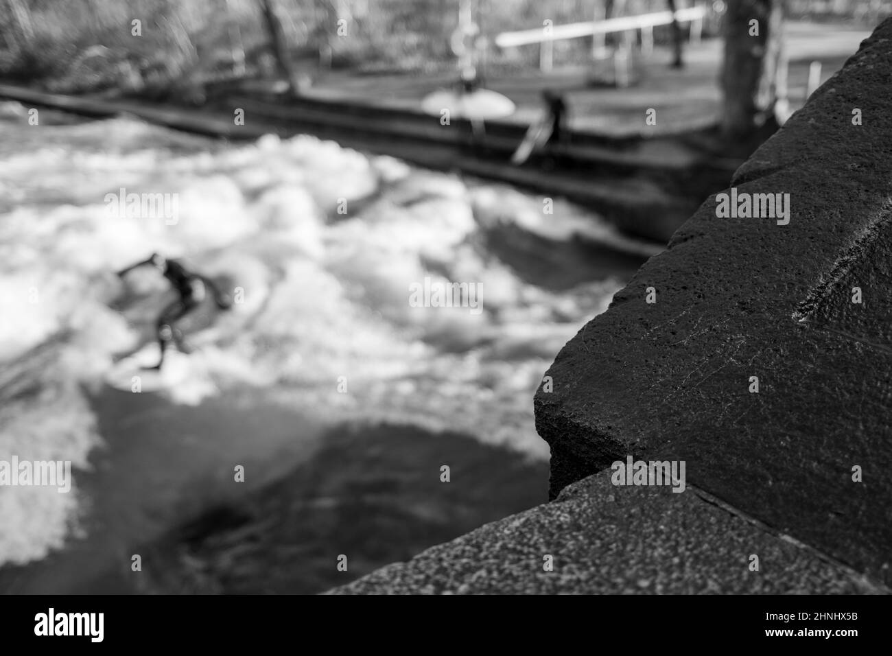 Surfeur floue Banque D'Images