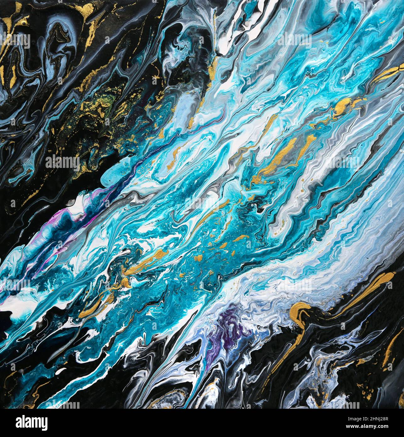 Peinture acrylique liquide marbré moderne texture fluide, arrière-plan contemporain créatif Banque D'Images