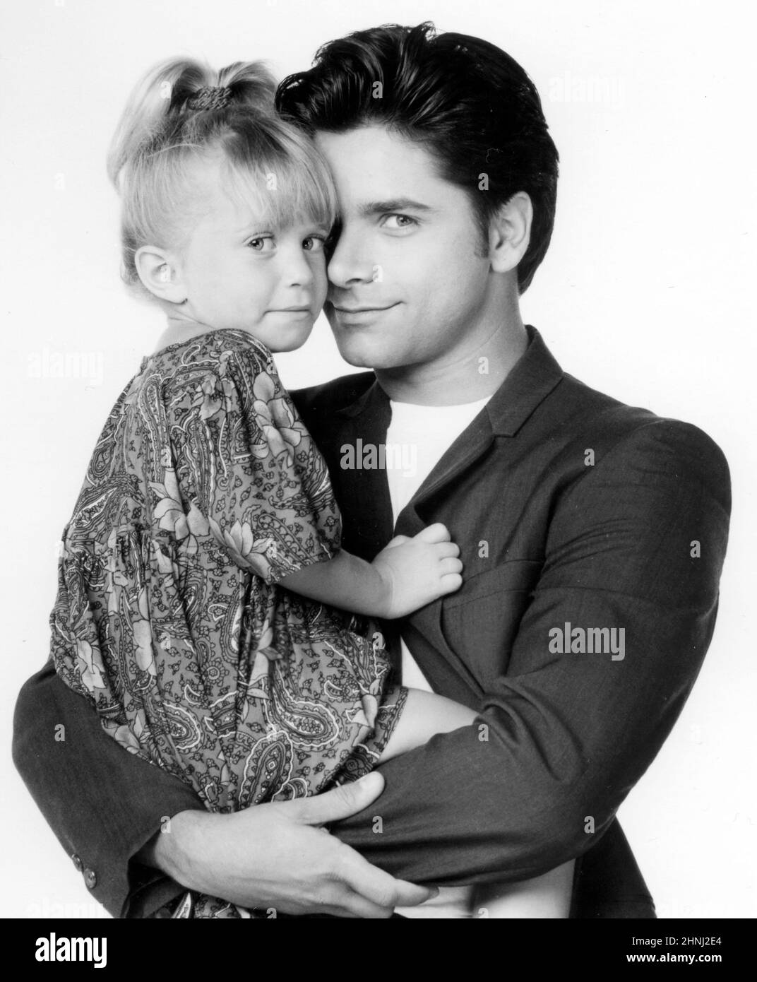 John Stamos Et Les Soeurs Olsen Mary kate Banque d'images noir et blanc - Alamy