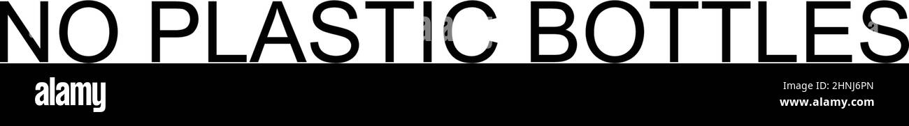 Pas de bouteilles en plastique simple icône de vecteur. Modèle de conception de symbole d'illustration pour élément d'interface utilisateur Web mobile. Illustration de Vecteur