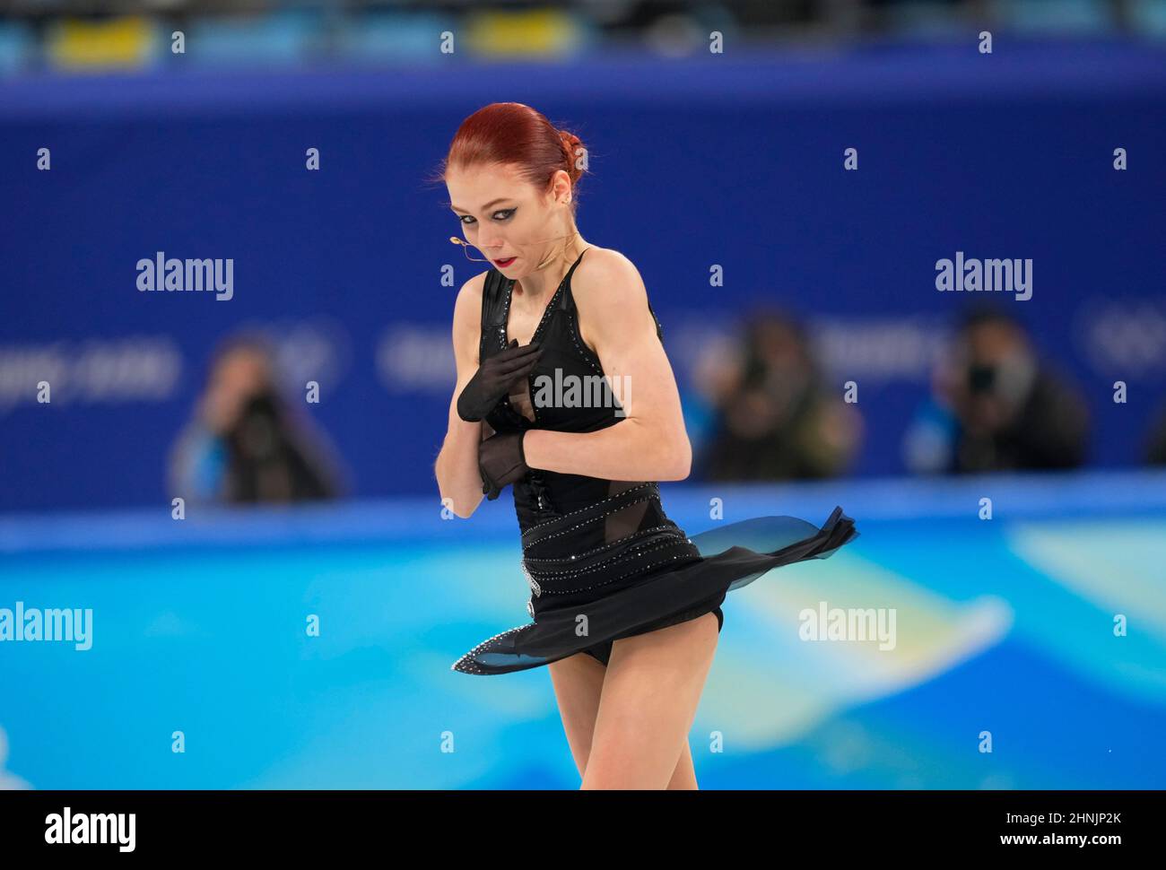 Beijing, Chine, Jeux olympiques d'hiver de 2022, 17 février 2022 : Alexandra Trusova de Russie pendant le patinage artistique au stade intérieur Capital. Prix Kim/CSM. Banque D'Images