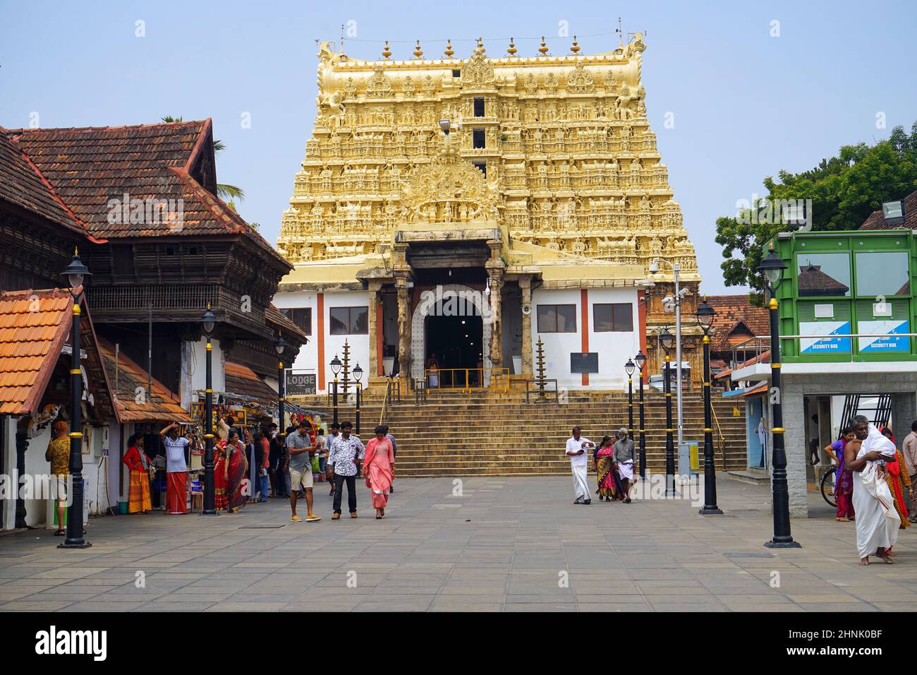 Temple Padmanabhaswamy à Trivandrum, Kerala, Inde Banque D'Images