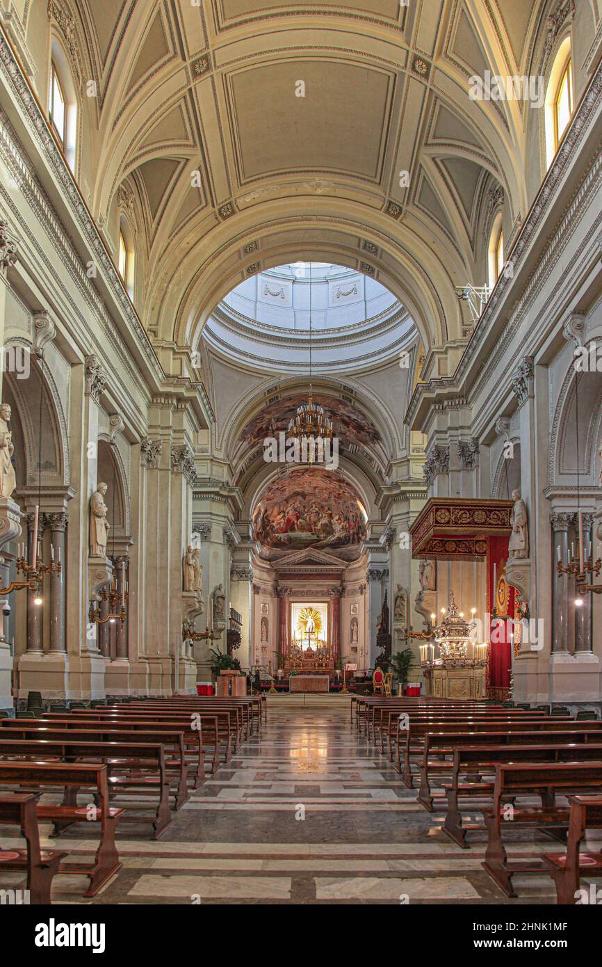 Intérieur de la cathédrale de Palerme. Banque D'Images