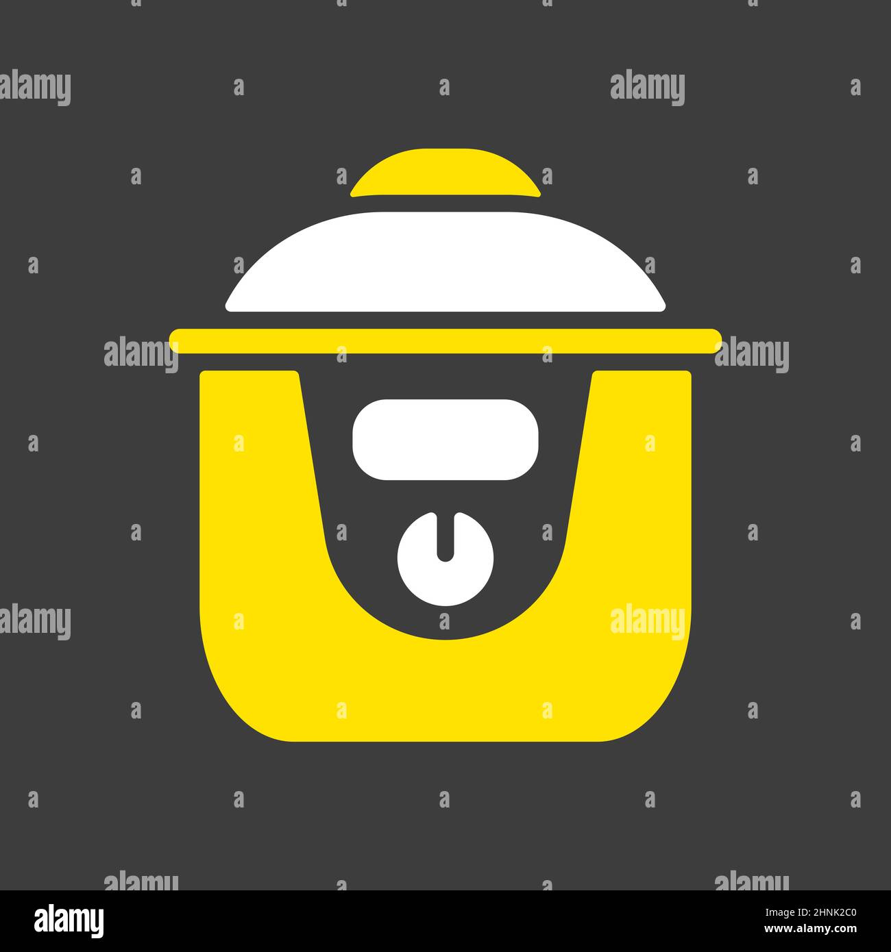 Icône de glyphe vectoriel de crock pot à cuisson lente. Appareil électrique de cuisine. Symbole graphique pour la conception du site Web de cuisine, le logo, l'application, l'interface utilisateur Banque D'Images