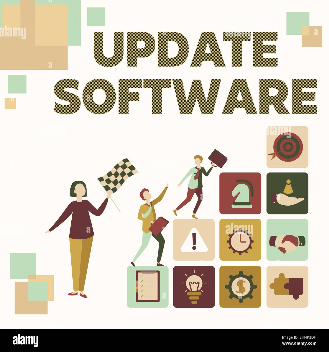 Texte montrant le logiciel de mise à jour inspiration. L'approche commerciale ajoute des améliorations logicielles mineures et la compatibilité convertissant les images en histoires dactylographiées, en enregistrant un nouveau compte Banque D'Images