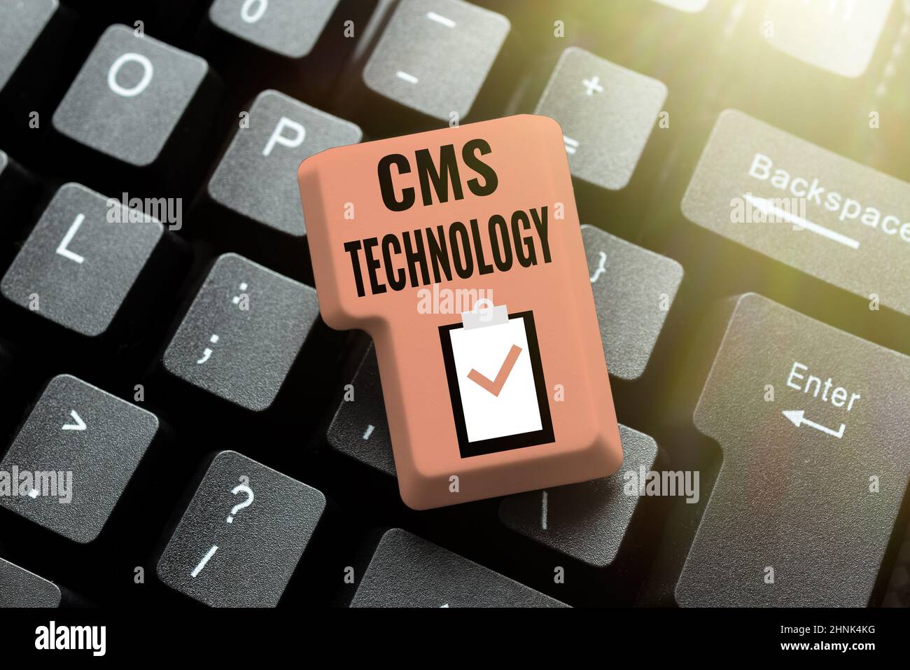 Affichage conceptuel CMS technologie, Internet concept programmes qui sont utilisés pour créer et gérer le contenu numérique Abstract Typing Statistiques Records, C Banque D'Images
