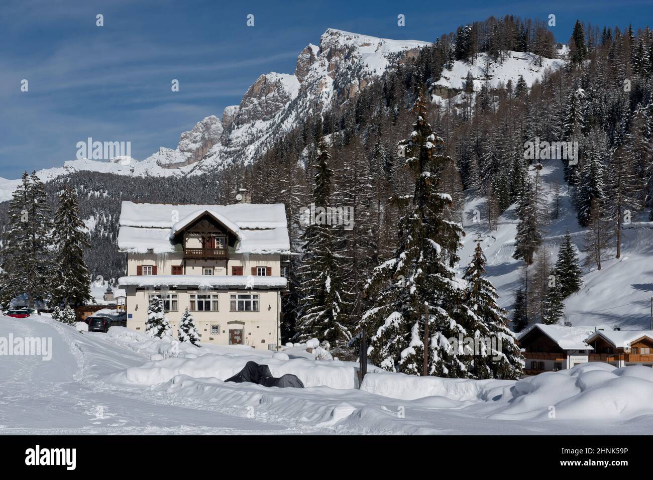 Maison à Selva di Valgardena Banque D'Images