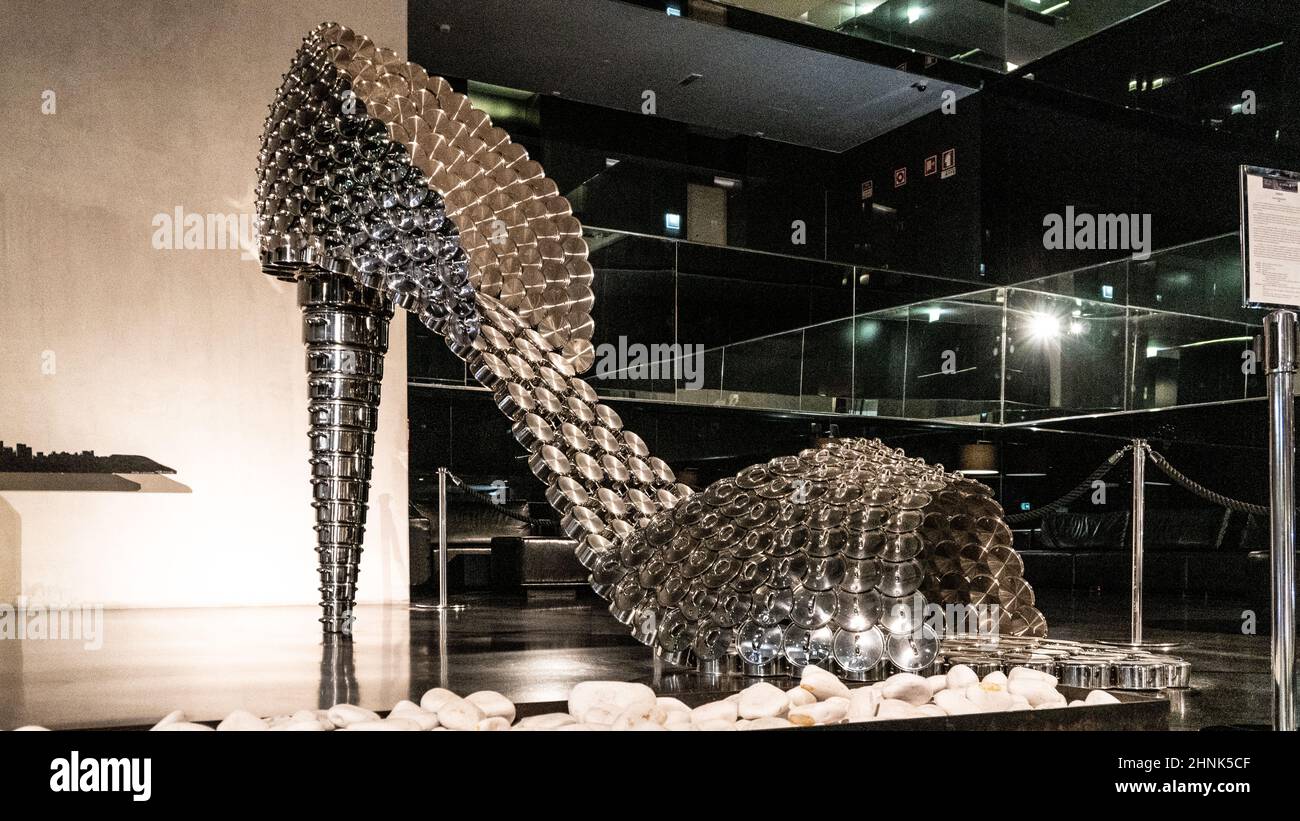 chaussure en pots, art de joana vasconcelos Banque D'Images
