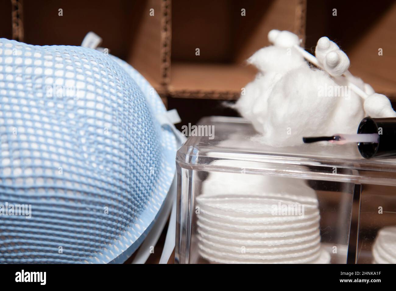 Masques et nettoyant à maquillage Banque D'Images