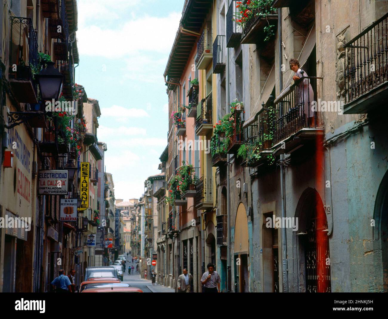 CALLE DEL CASCO ANTIGUO - FOTO AÑOS 90. Emplacement : EXTÉRIEUR. Logrono. LA RIOJA. ESPAGNE. Banque D'Images