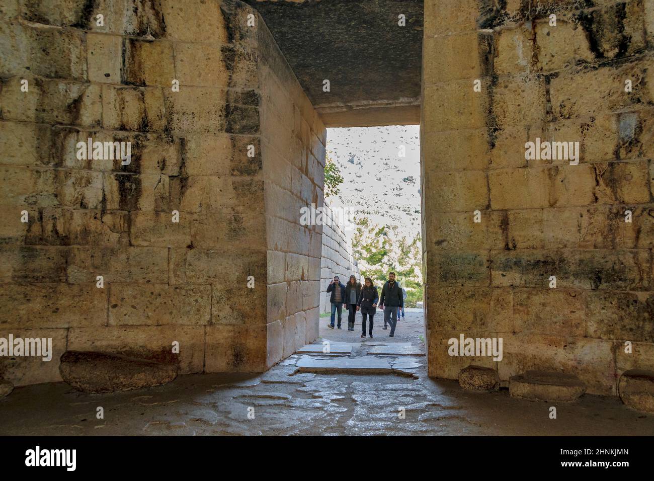 Tombeau d'Agamemnon, Micenae, Grèce Banque D'Images