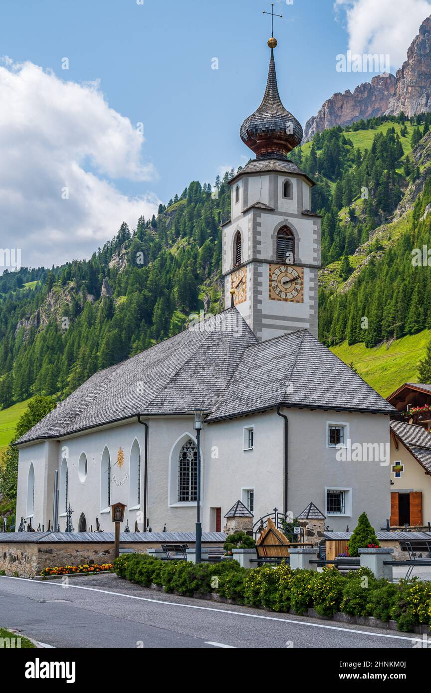 Église de Colfosco, Val Badia Banque D'Images