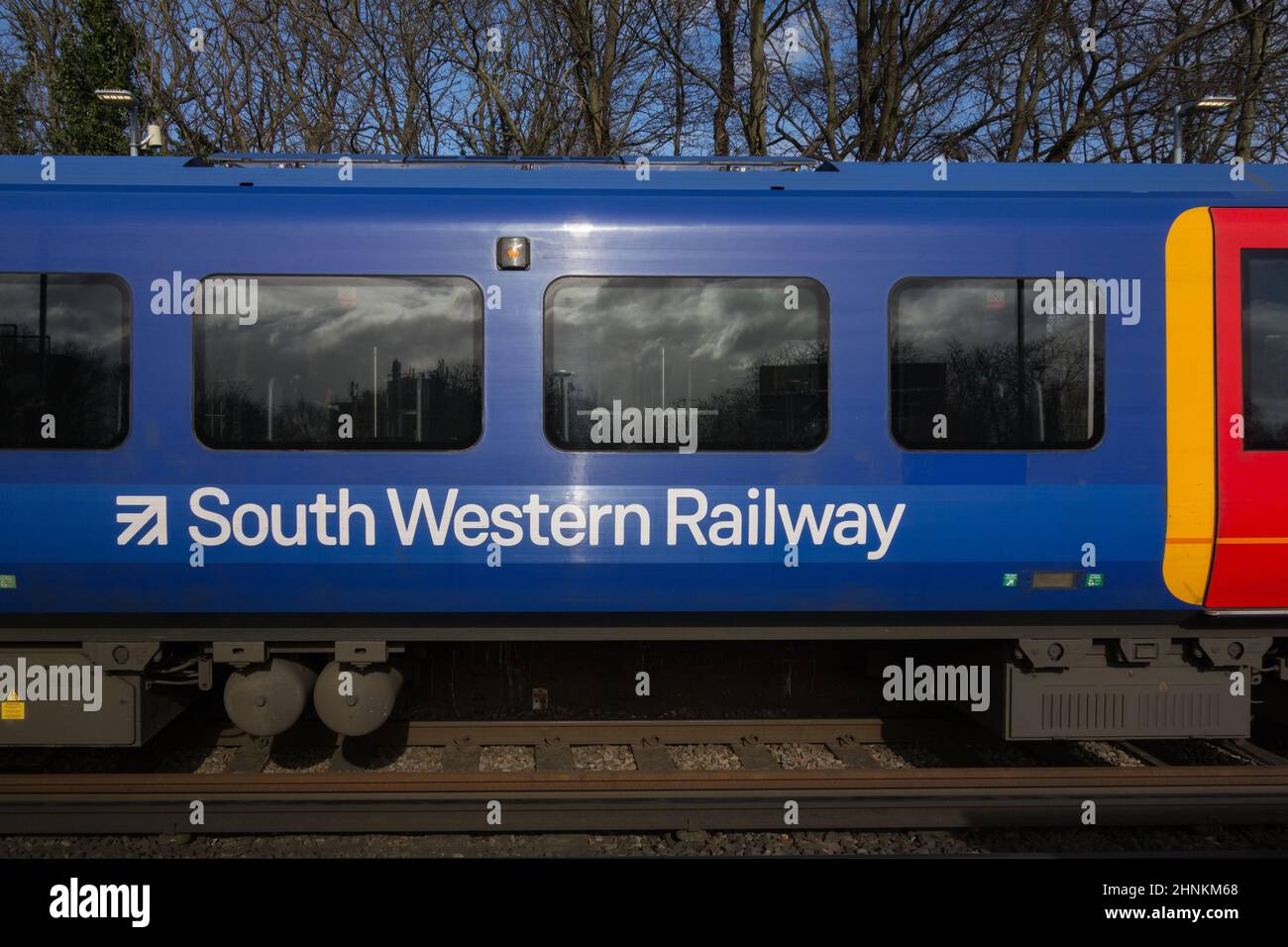 South Western Railway Carriage and logo, Londres, Angleterre, Royaume-Uni Banque D'Images