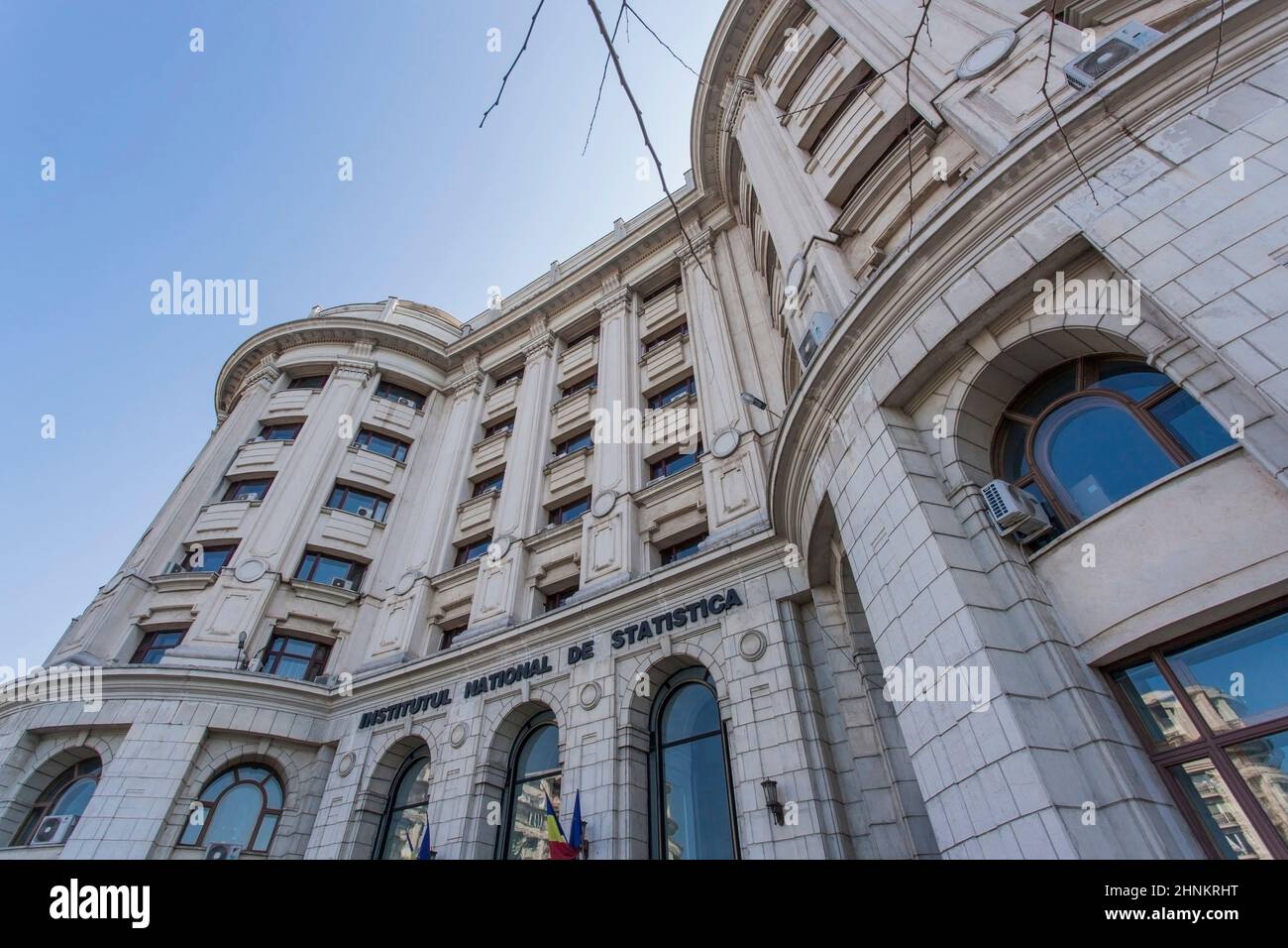La construction statistique national à Bucarest, Roumanie Banque D'Images