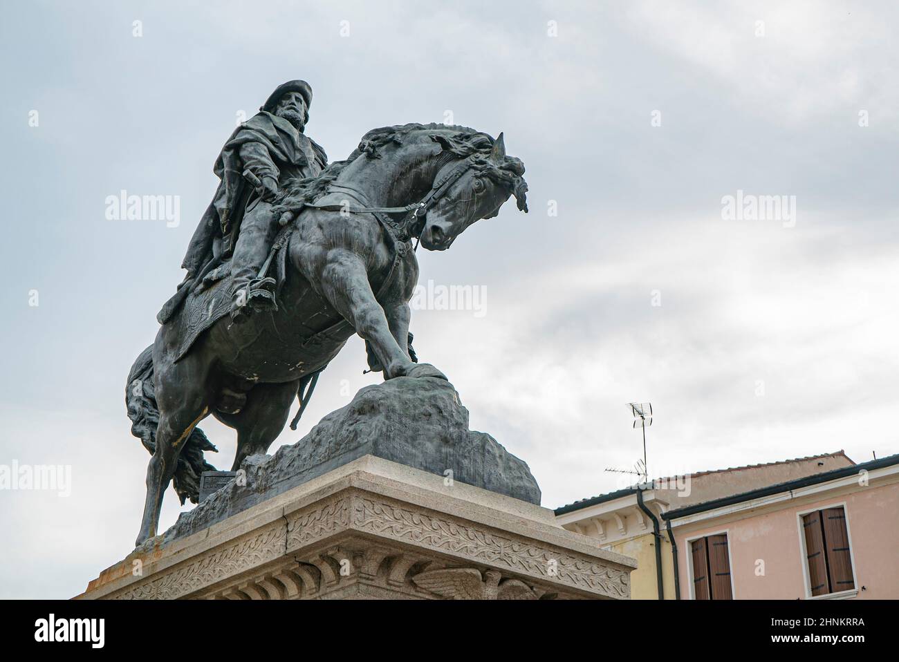Statue Garibaldi à Rovigo Banque D'Images