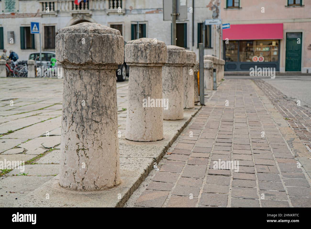 Place Giuseppe Garibaldi à Rovigo une ville historique italienne Banque D'Images