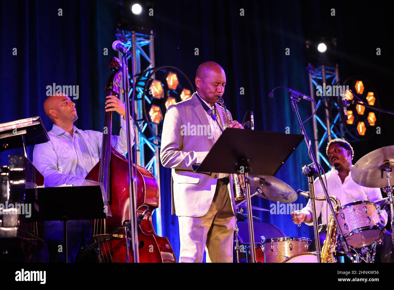 Branford Marsalis Quartet en direct à l'édition 26rd du Festival de Jazz d'été à Cracovie Banque D'Images