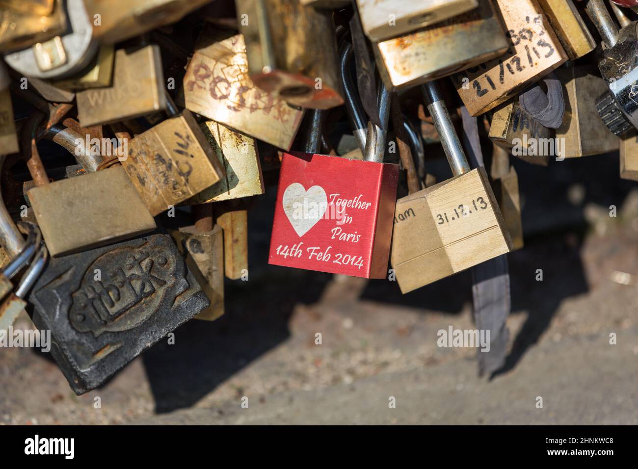 Paris - Pont de l'Archeveche Banque D'Images