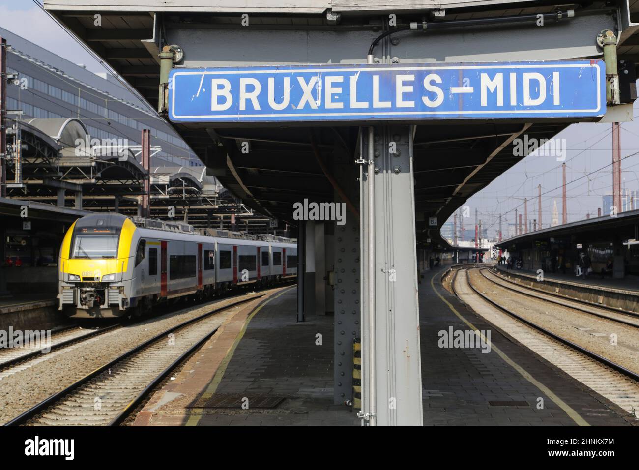 Gare de Bruxelles Sud Banque D'Images