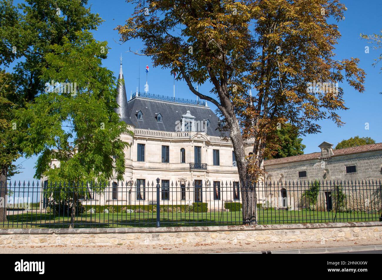 Château Palmer est un domaine viticole situé dans le Margaux appellation d'origine contrôlée de la région de Bordeaux Banque D'Images