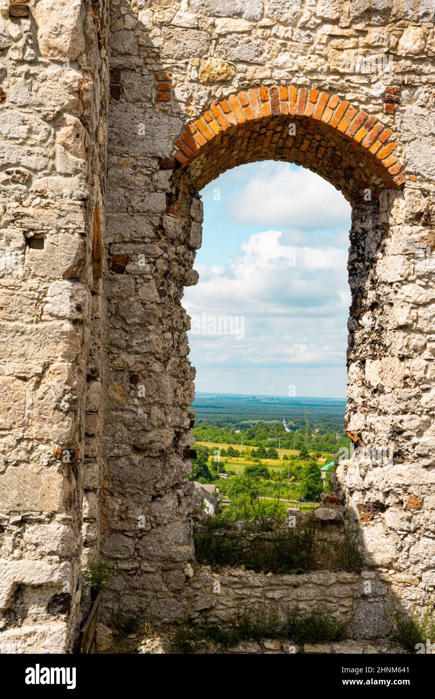 vieux château des ruines d'ogrodzieniec Banque D'Images