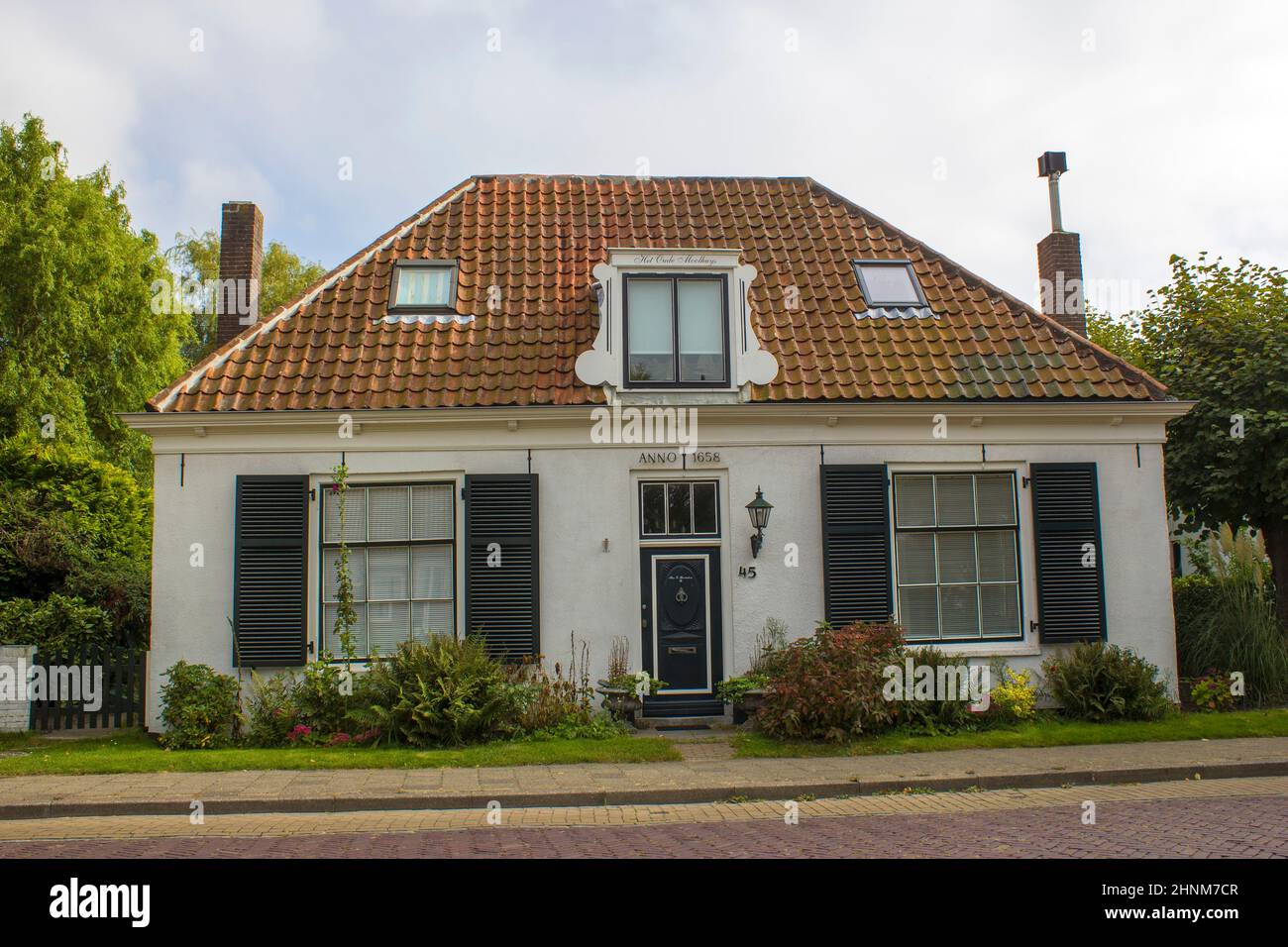 Ancienne maison dans la petite ville de Haamstede dans la province de Zeeland Banque D'Images