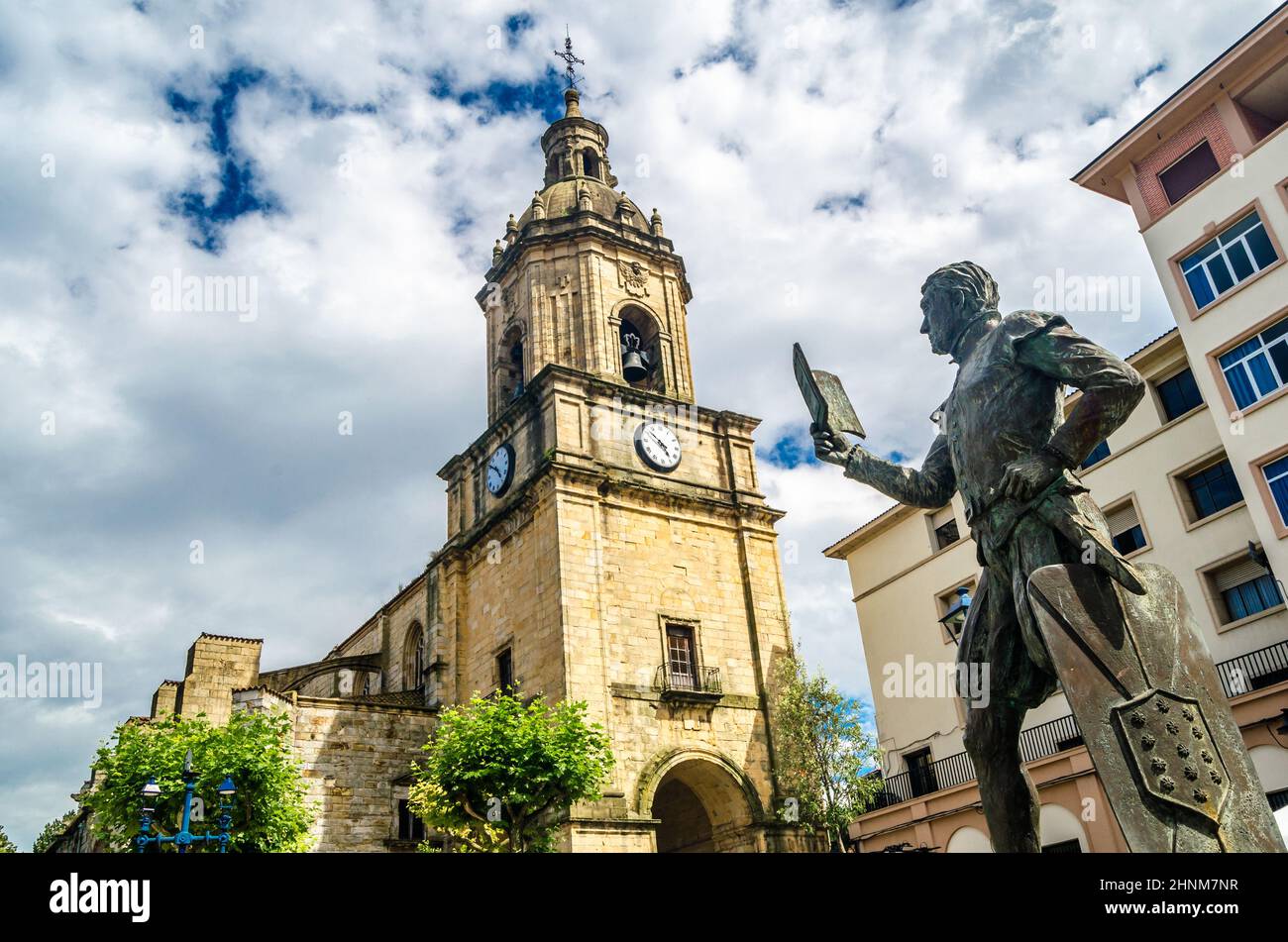 Basilique gothique en Portugalete, pays basque, Espagne Banque D'Images