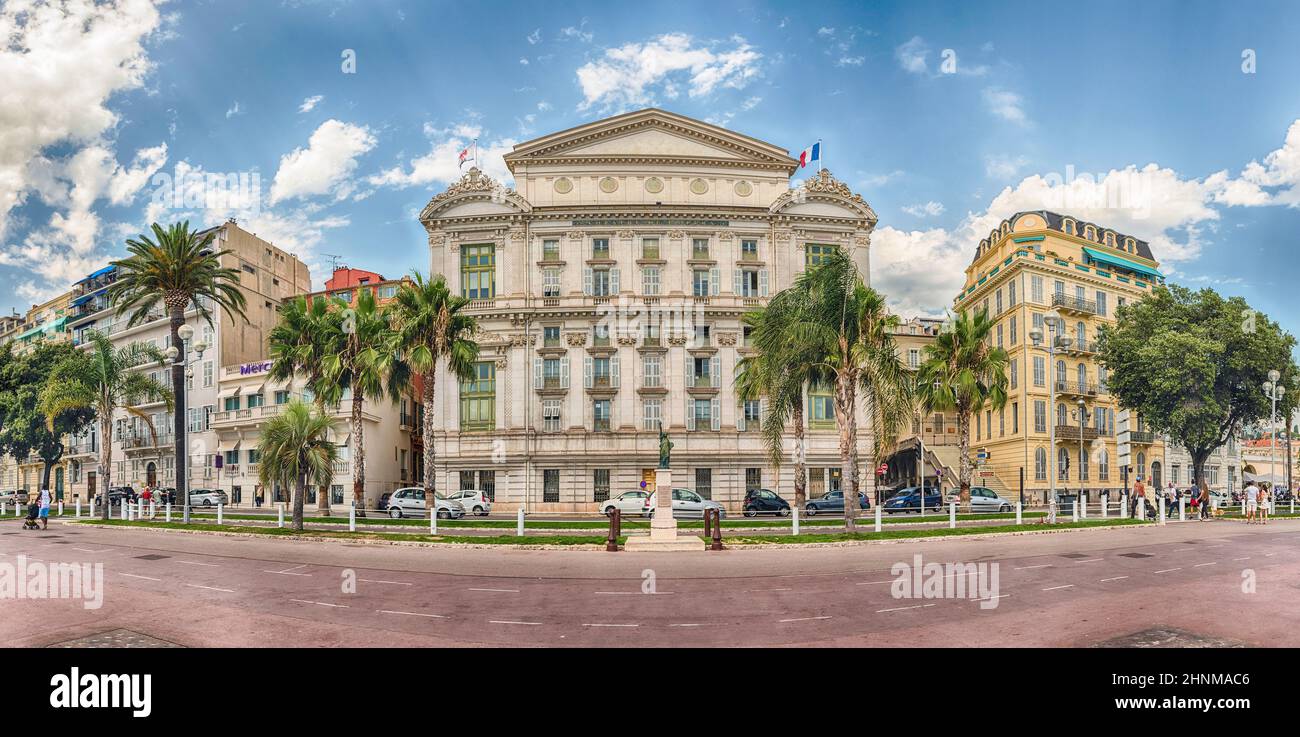 Façade sud de l'Opéra, Nice, Côte d'Azur, France Banque D'Images