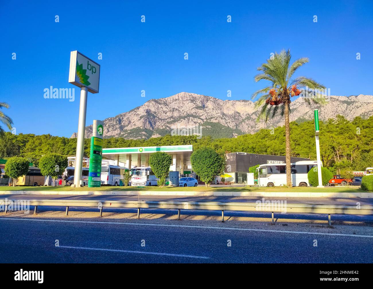 Antalya, Turquie - 11 mai 2021 : station-service BP à Antalya, Turquie Banque D'Images