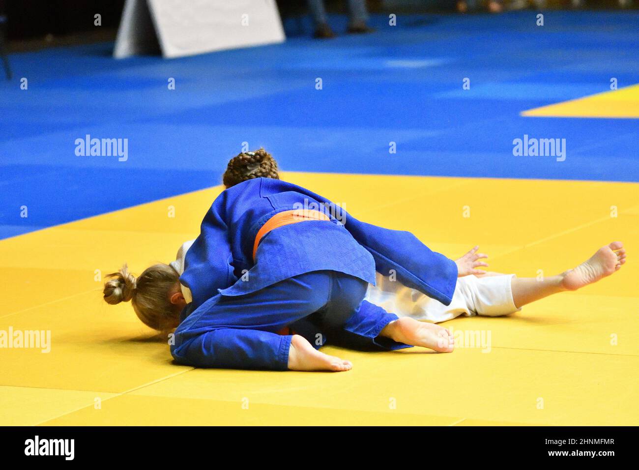 Les filles en concurrence en Judo Banque D'Images