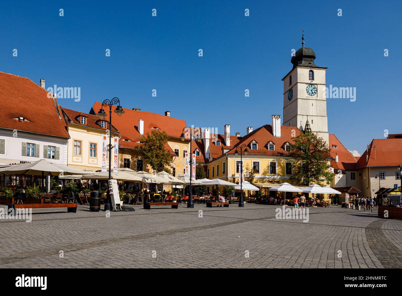 La ville de Sibiu en Roumanie Banque D'Images