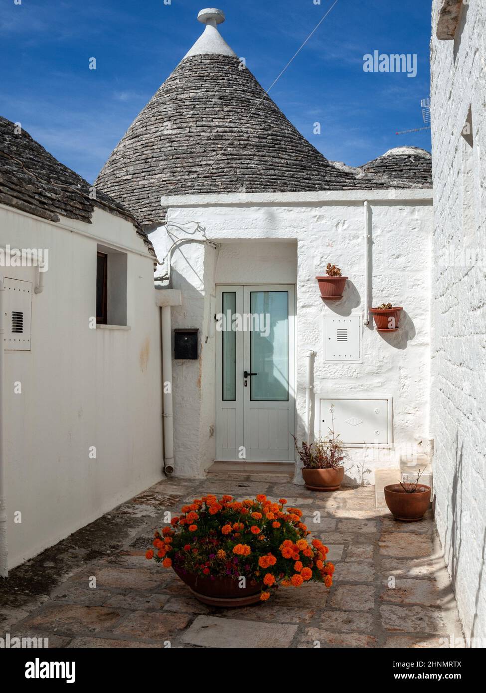 Village de Trulli à Alberobello, Italie. Banque D'Images