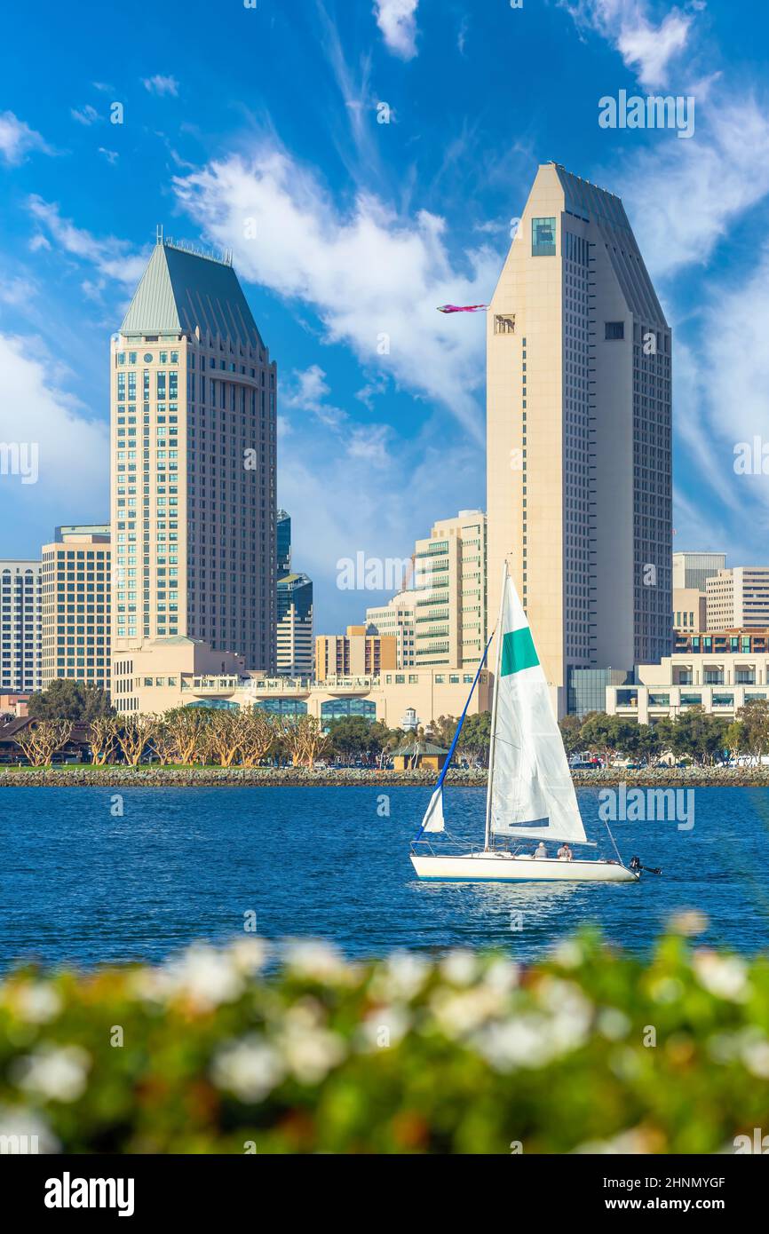 Centre ville de San Diego ville horizon paysage urbain des Etats-Unis Banque D'Images