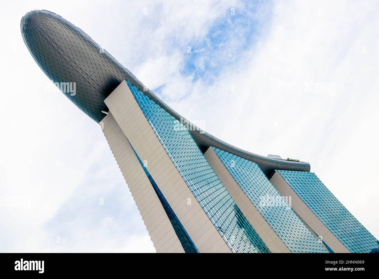 Marina Bay Sands Singapore Resort Hotel, architecture incroyable de Singapour. Banque D'Images