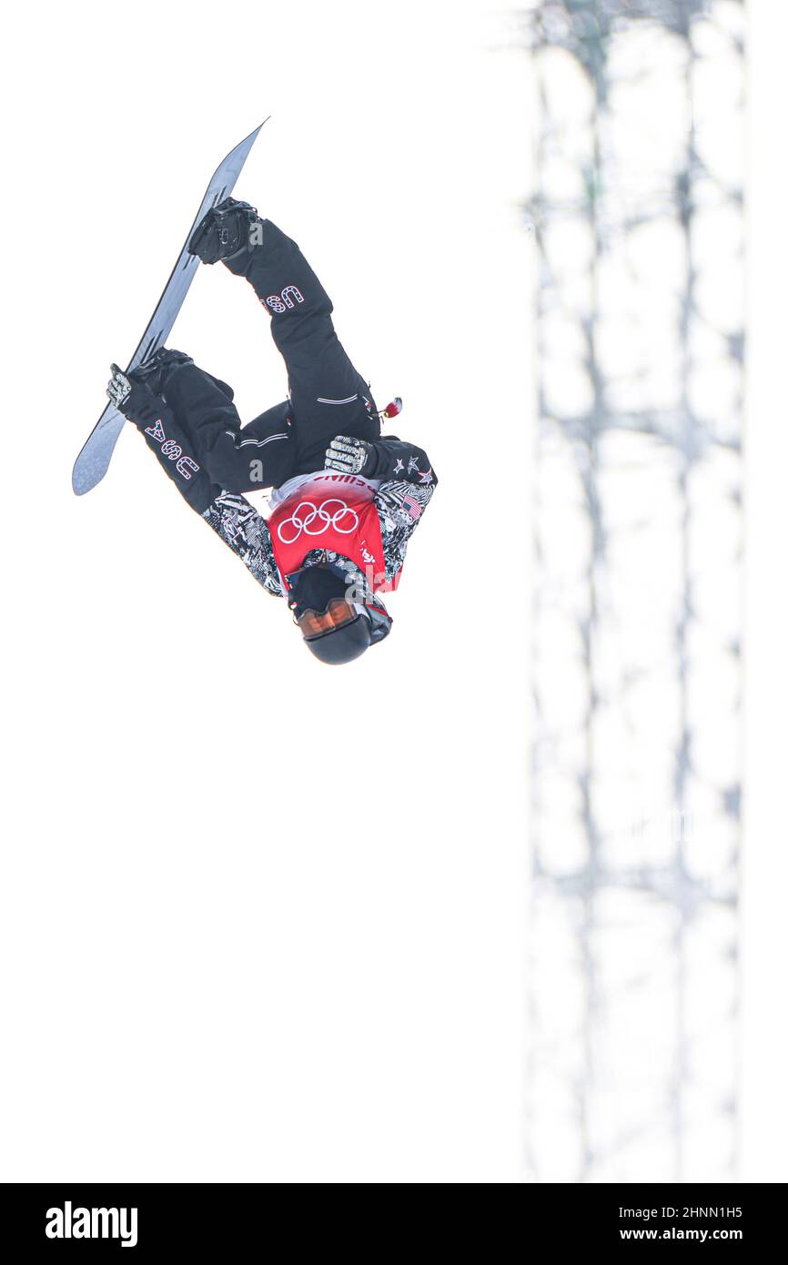 Shaun White (Etats-Unis), 9 FÉVRIER 2022 - snowboard : qualification des hommes en demi-pipe lors des Jeux Olympiques d'hiver de Beijing 2022 au Genting Snow Park Banque D'Images