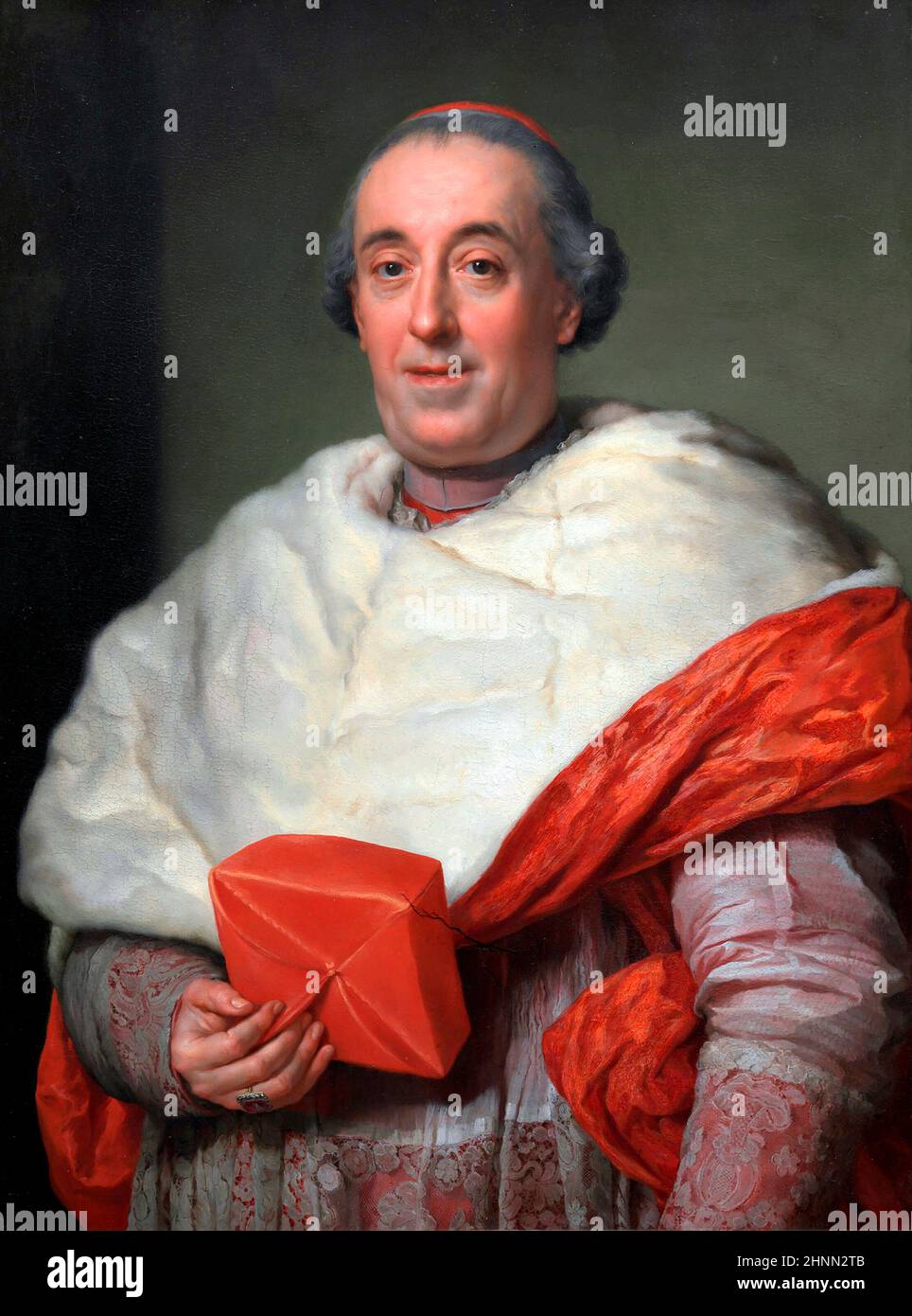 Portrait du cardinal Zelada par Anton Raphael Mengs (1728-1779), huile sur panneau, 1773 Banque D'Images
