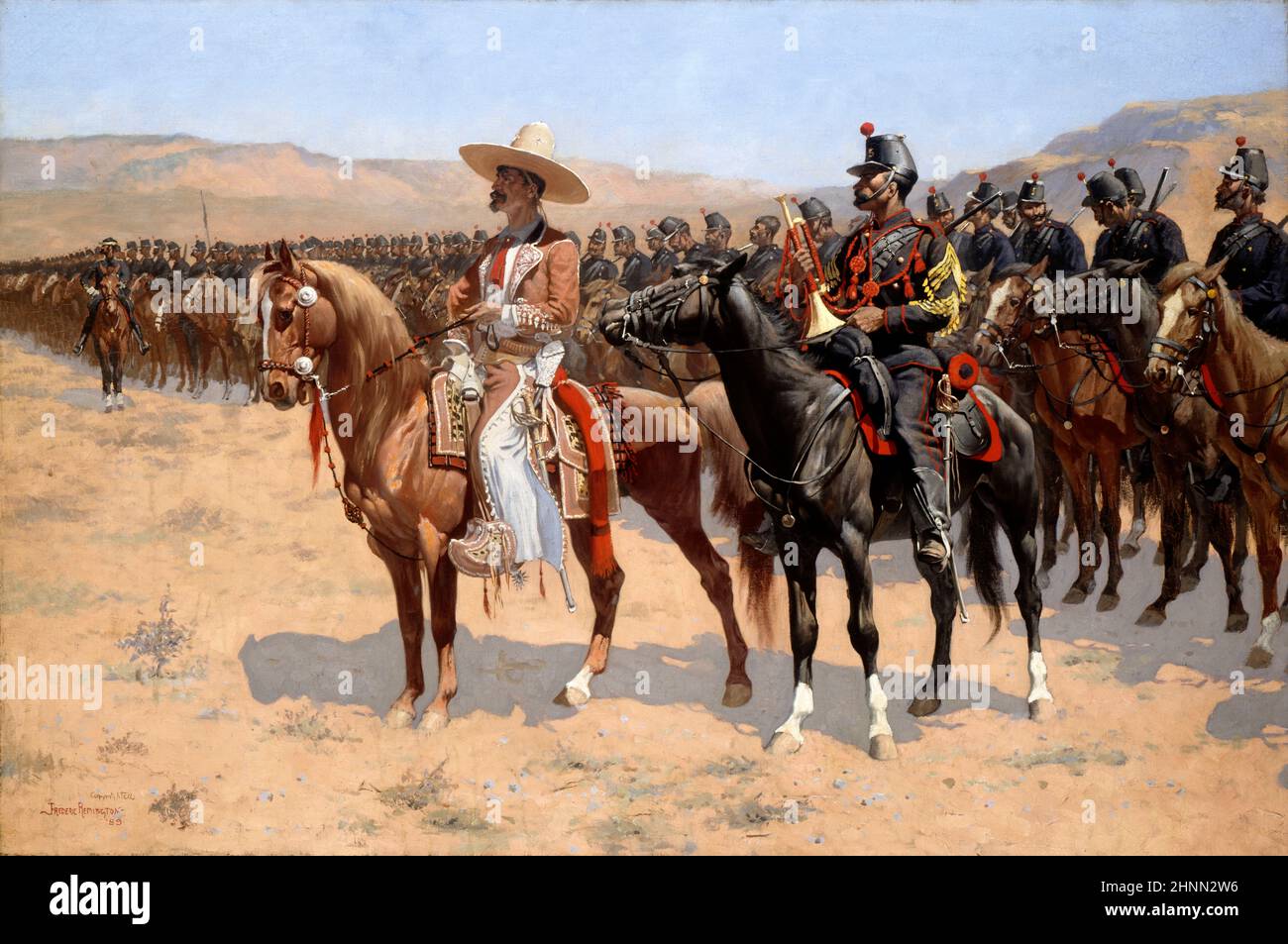 Le major mexicain par Frederic Remington (1861-1909), huile sur toile, 1890 Banque D'Images