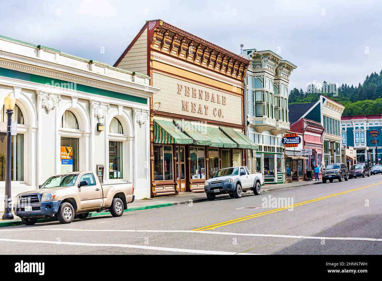 Vitrines victoriennes à Ferndale, États-Unis Banque D'Images