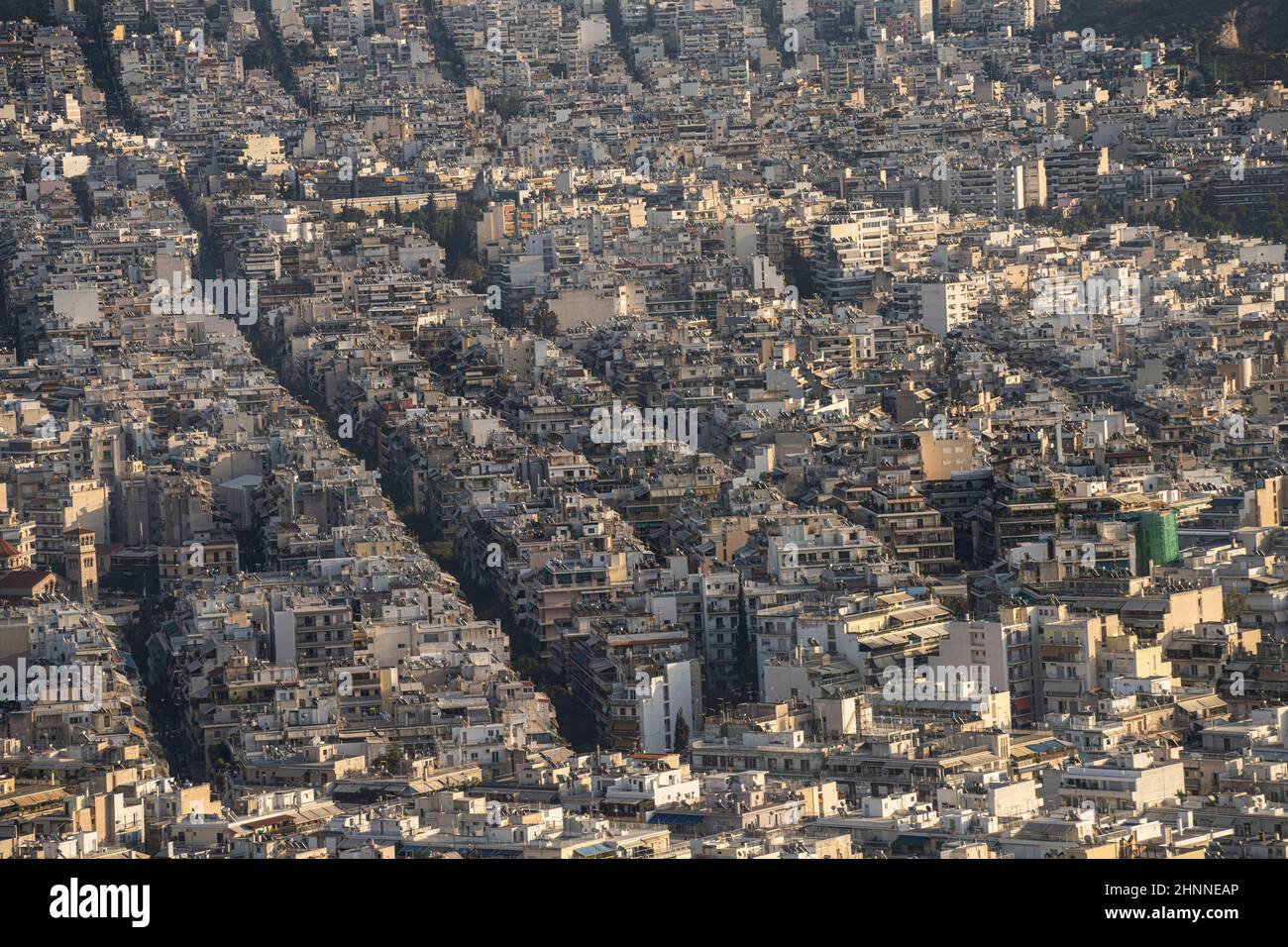 Vue aérienne d'Athènes, Grèce Banque D'Images