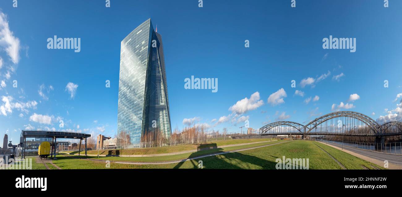 Le nouveau siège de la Banque centrale européenne à Francfort, Allemagne Banque D'Images